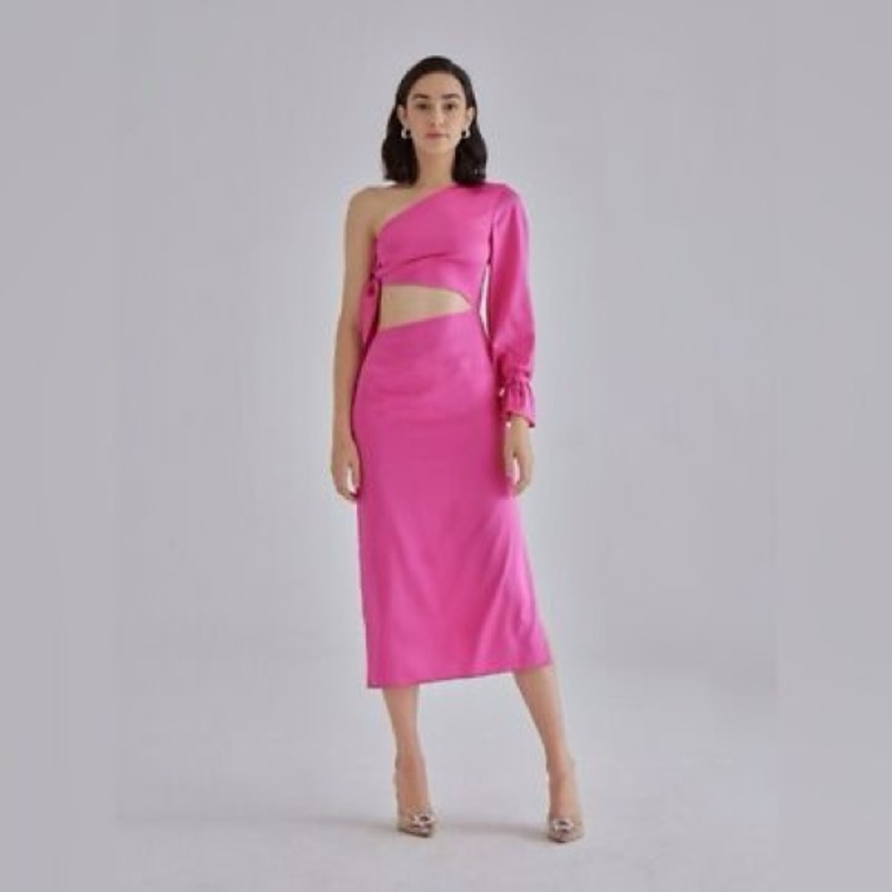 Pink Satin Dress